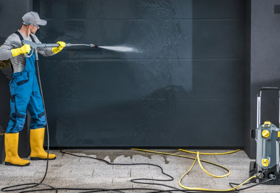 Cleaning the garage door
